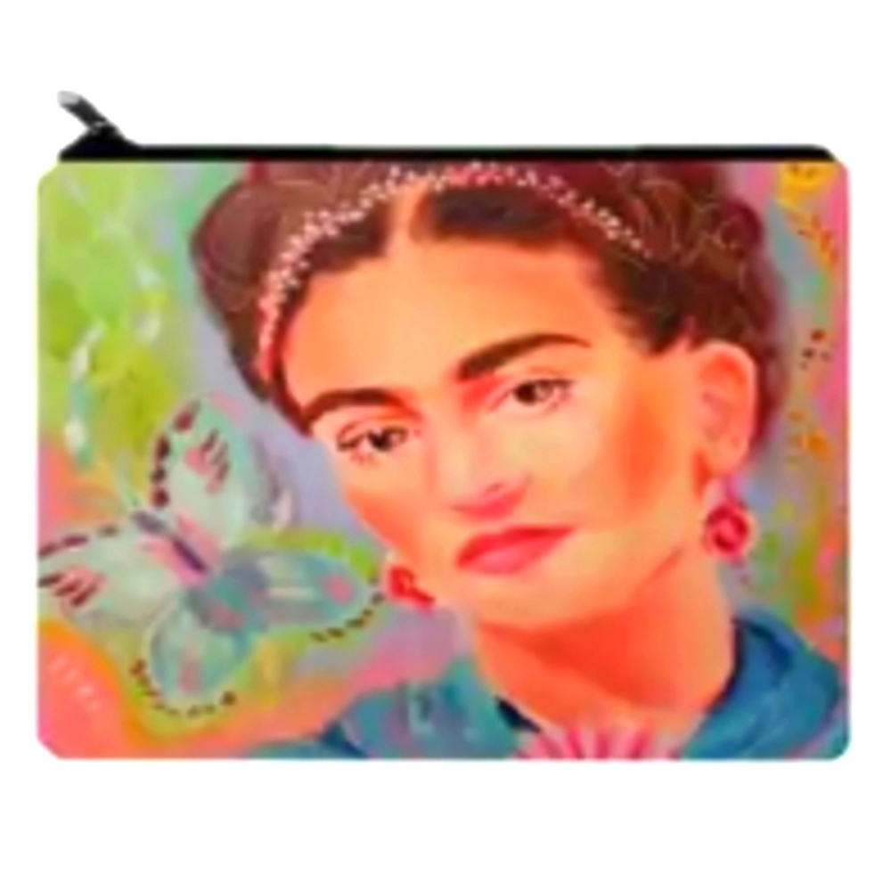 NEW Frida Kahlo Butterfly Canvas Zipper Pouch